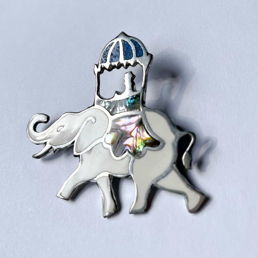 Rare - ALIA Elephant Brooch + Pendant